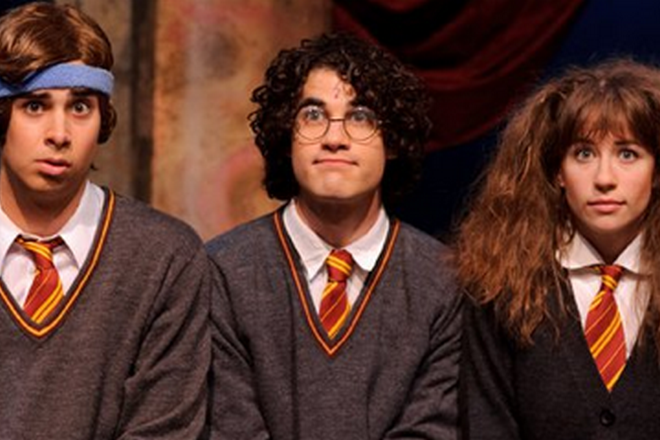 Darren Criss as Harry Potter (center)