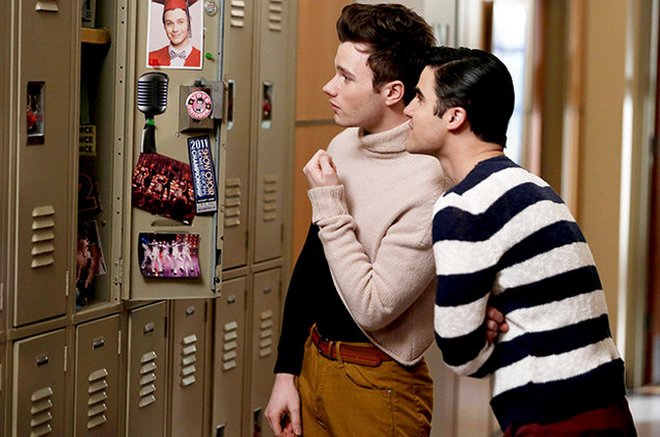 Darren Criss and Chris Colfer in the series Glee