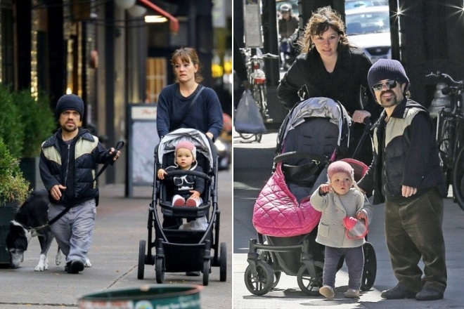 Peter Dinklage with his wife and daughter
