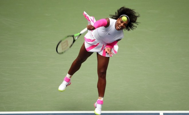 Serena Williams on the court