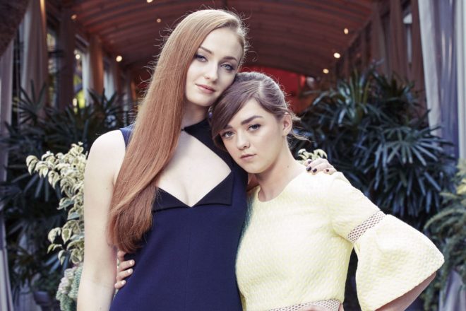 Sophie Turner and Maisie Williams