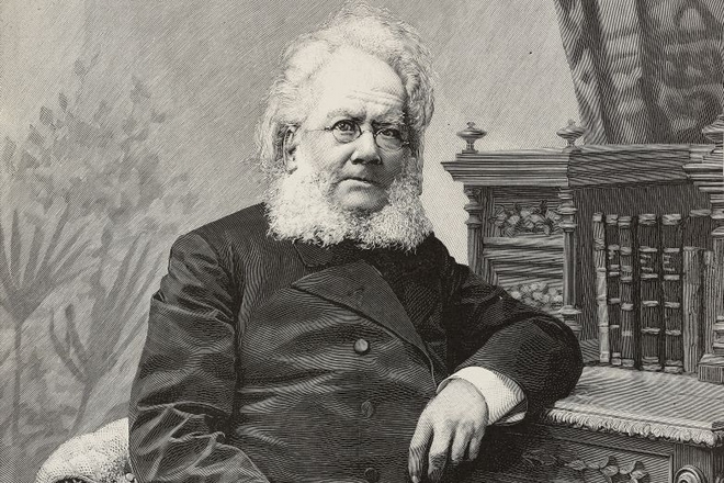 The playwright Henrik Ibsen