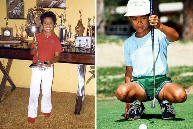 Tiger Woods in his childhood