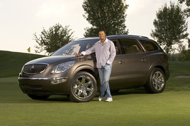 Tiger Woods and his car
