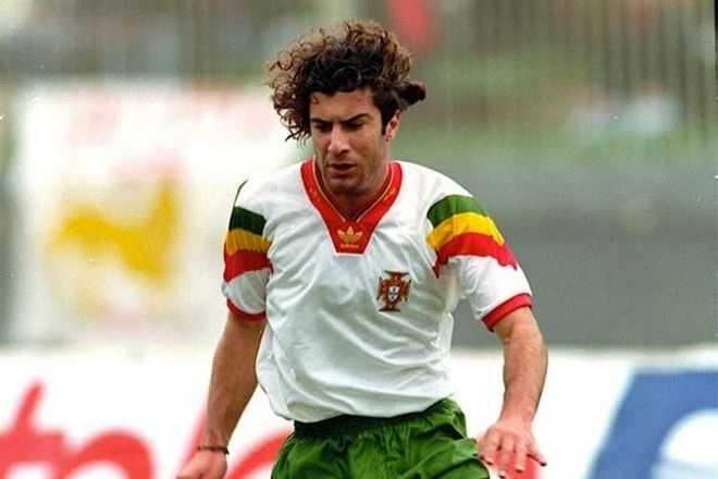 Luís Figo in the Portugal national team in 1994
