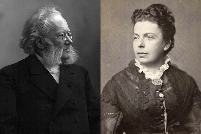 Henrik Ibsen and his wife Suzannah