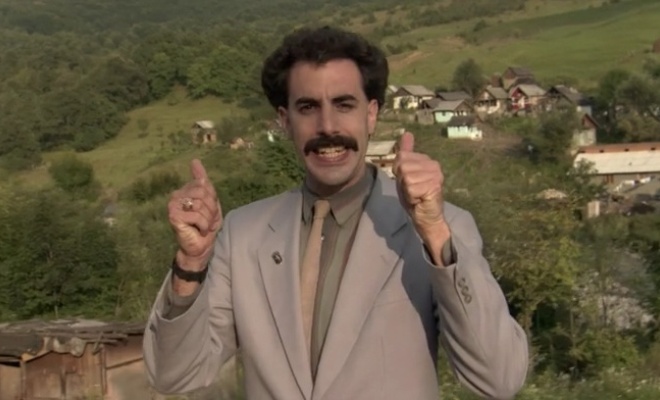 Sacha Baron Cohen in the movie “Borat”