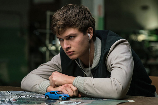 Ansel Elgort in the movie Baby Driver