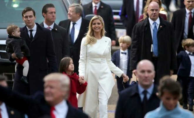 Ivanka Trump at Donald Trump’s inauguration ceremony