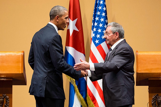 Raul Castro and Barack Obama