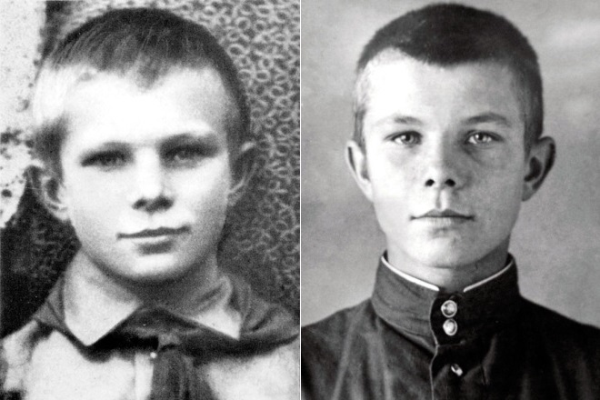 Yuri Gagarin in his childhood