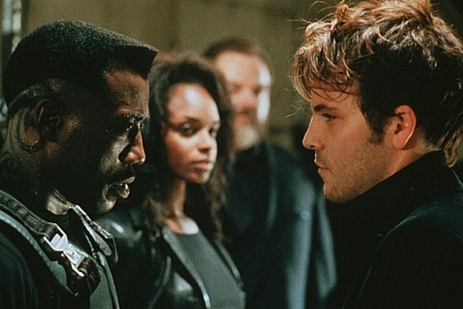 Wesley Snipes and Stephen Dorff in the movie Blade