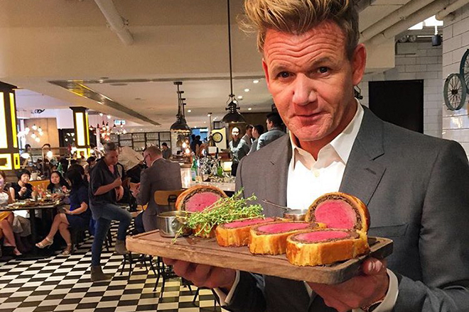 Meat dish cooked by Gordon Ramsay