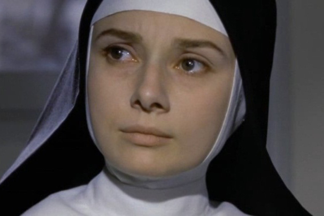 Audrey Hepburn in the movie The Nun’s Story