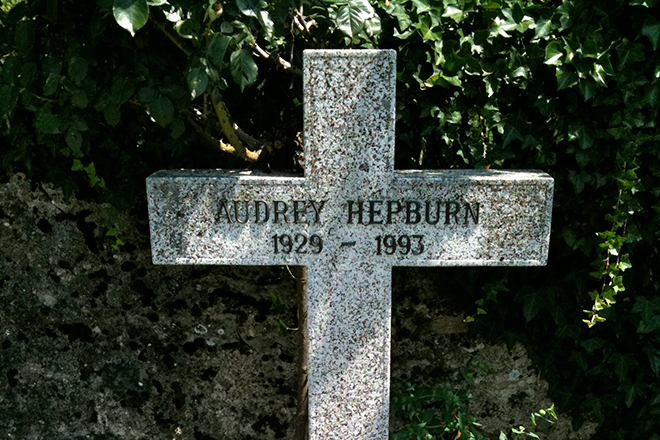 Audrey Hepburn’s grave