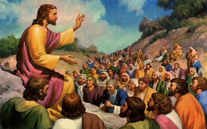The crowd meets Jesus Christ