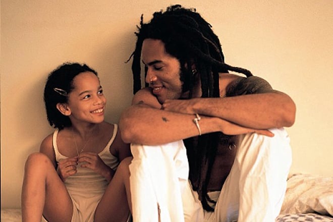 Lenny Kravitz with his daughter