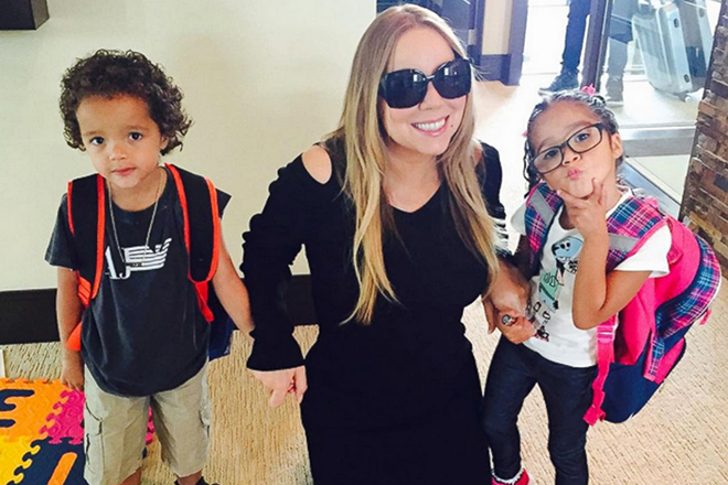 Mariah Carey with the children