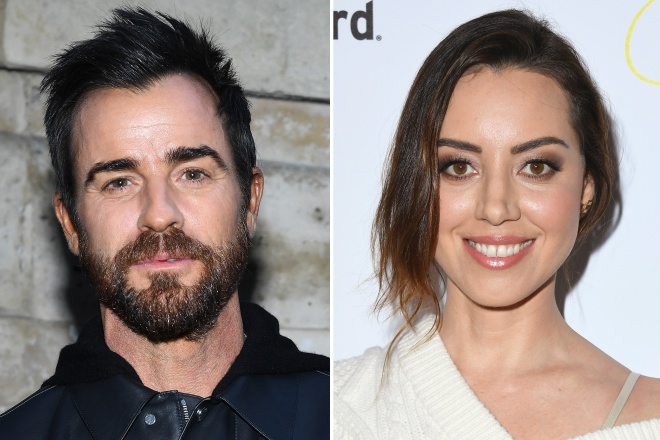 Justin Theroux and Aubrey Plaza