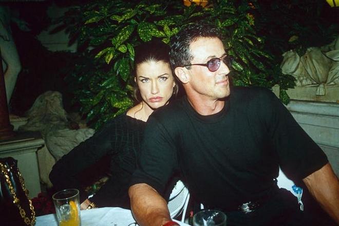 Janice Dickinson and Sylvester Stallone