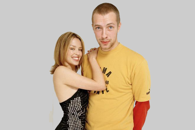 Chris Martin and Kylie Minogue