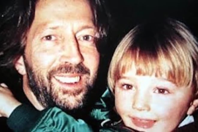 Eric Clapton and his son Conor