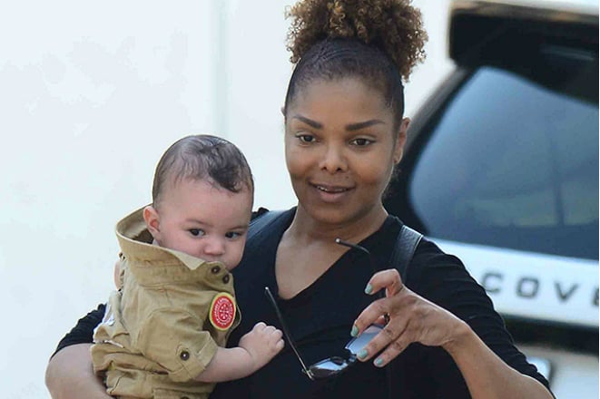 Janet Jackson with her son