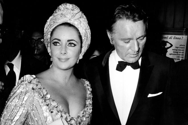 Richard Burton and his second wife Elizabeth Taylor