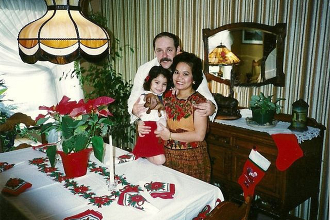 Vanessa Hudgens with her parents