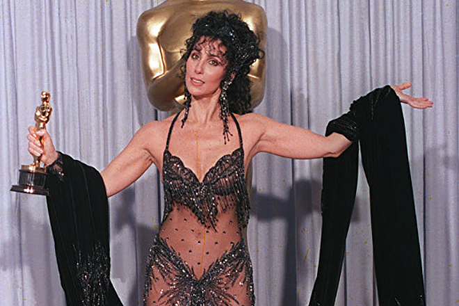 Cher with the Academy Award