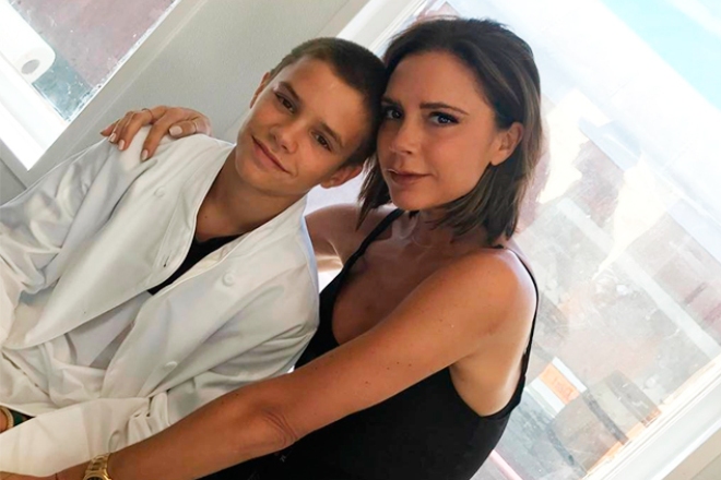 Victoria Beckham and her son Romeo