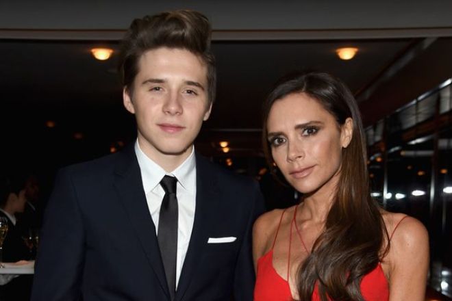 Victoria Beckham and her son Brooklyn