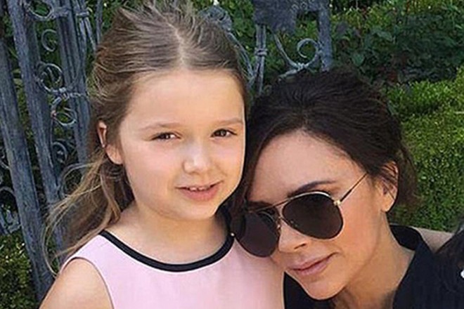 Victoria Beckham with her daughter