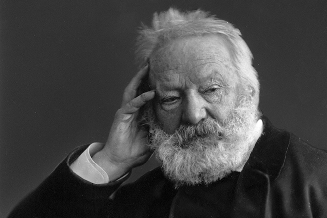 The portrait of Victor Hugo