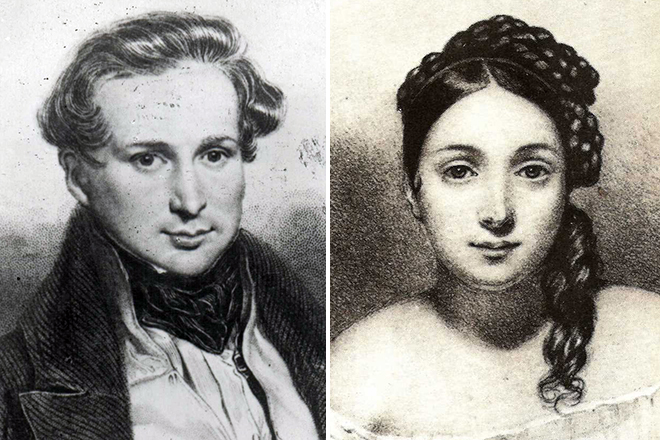Victor Hugo and his wife Adèle