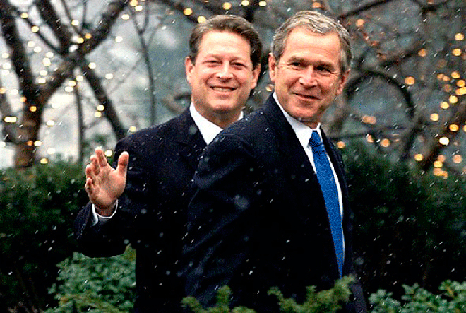 George Bush and Albert Gore