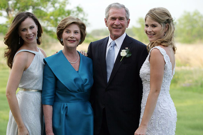 George Bush with his family