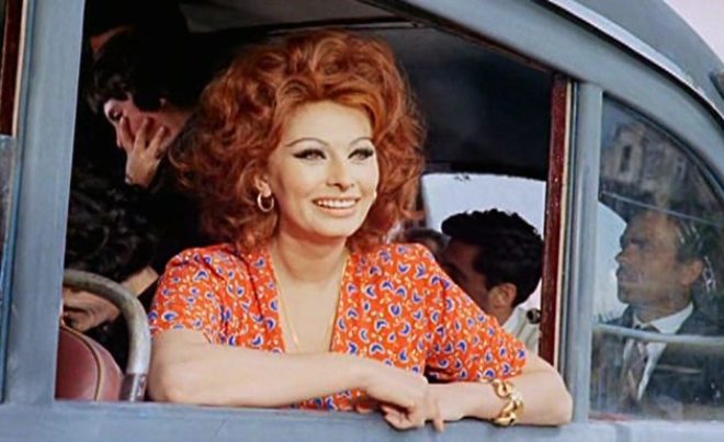 Sophia Loren in the movie Marriage Italian Style