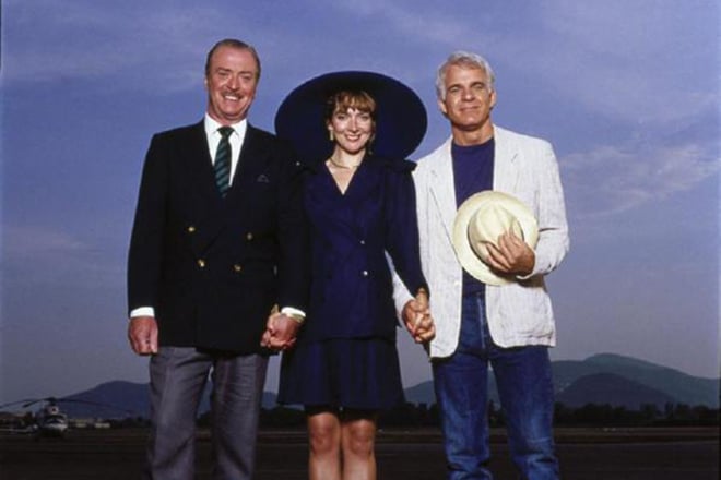 Michael Caine, Glenne Headly and Steve Martin in the comedy Dirty Rotten Scoundrels