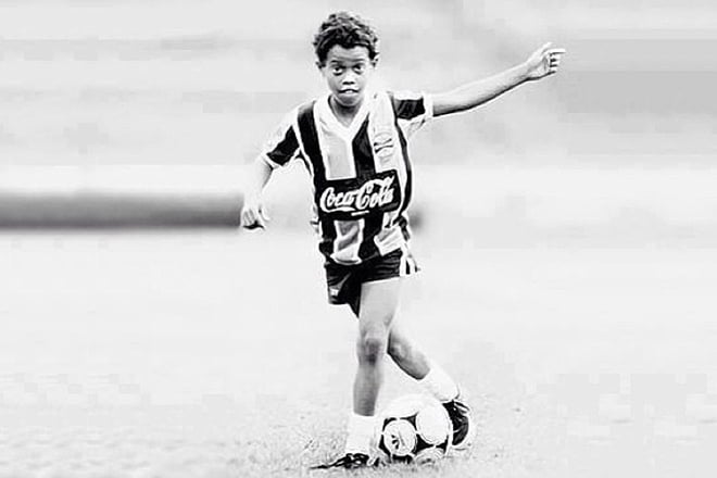 Ronaldinho in his childhood