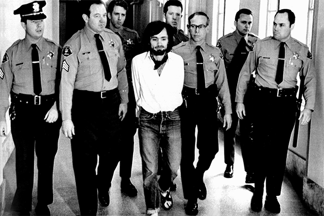Charles Manson in the court