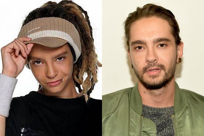 The guitarist Tom Kaulitz in his youth and today