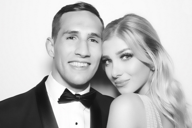 Rory MacDonald together with his wife, Olivia