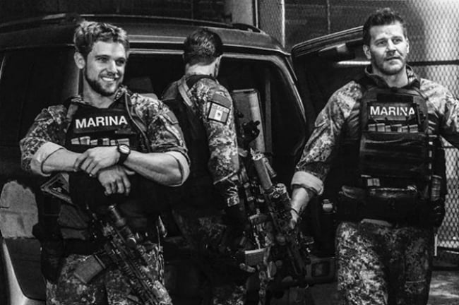 Max Thieriot in the series SEAL Team in 2018