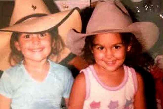 Brie and Nikki Bella in their childhood