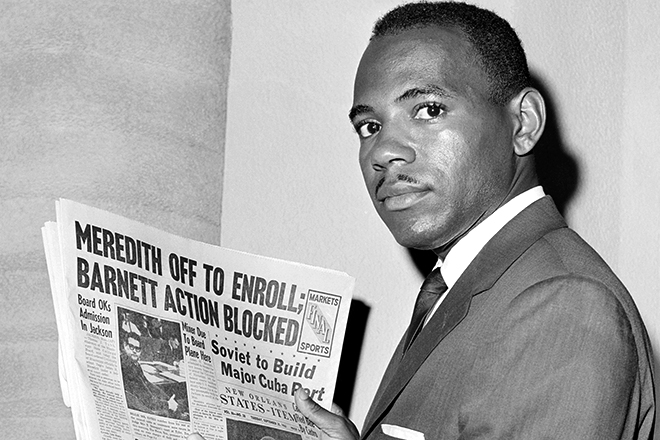 James Meredith, the first black student in the USA