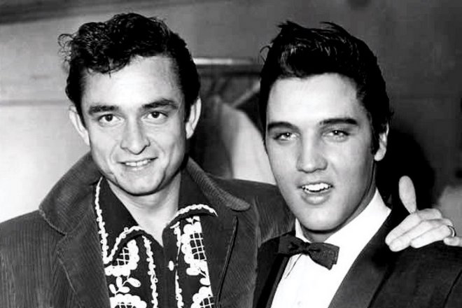 Johnny Cash and Elvis Presley