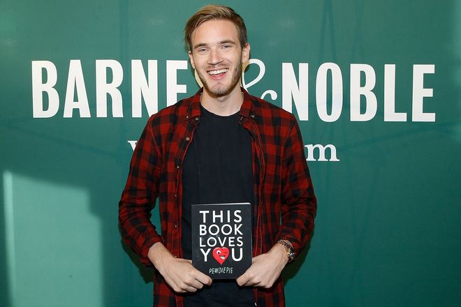 PewDiePie with his book