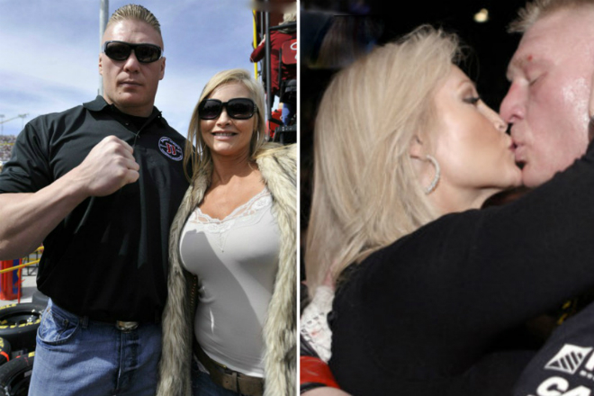 Brock Lesnar with his wife