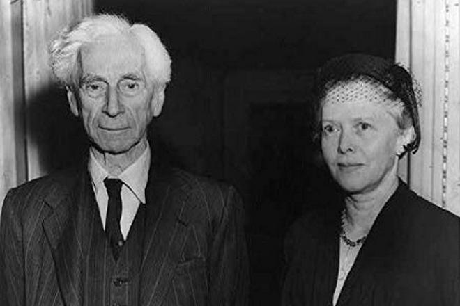 Bertrand Russell and his third wife, Edith Finch